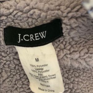 Down jacket by JCrew. Countour at waist